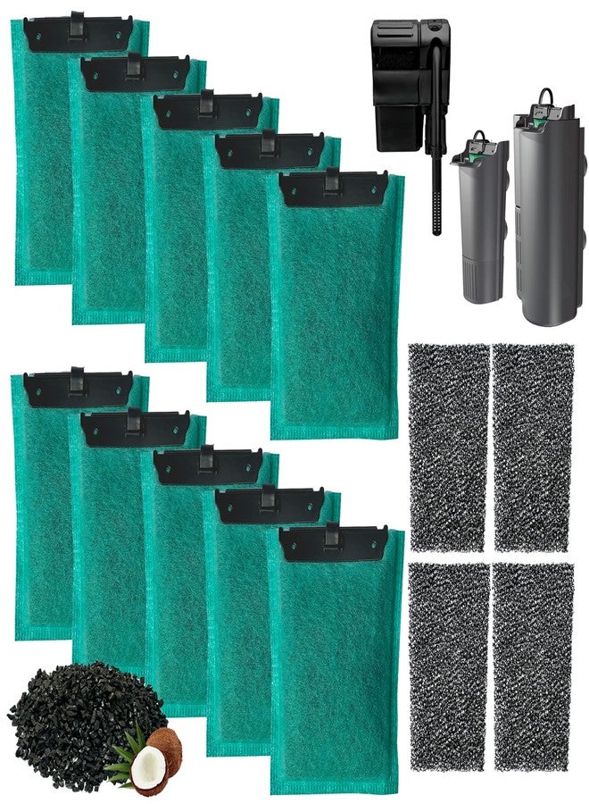 beaufan 10 Bio-Bag Medium Filter Cartridges with 4 Foam Filters Compatible with Tetra Whisper Internal Power Filter 5-10 Gallons and Whisper Bio-Bag Filters 10i/IQ10/PF10, ReptoFilter 20 Gallons - Image 1